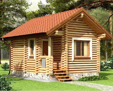 Проект деревянного дома из оцилиндрованного бревна 118 Д