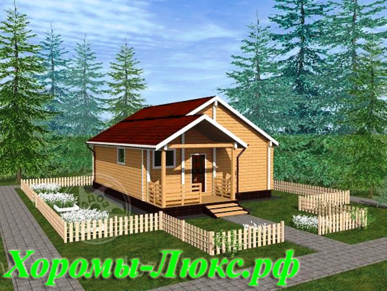 Проект деревянного дома из клееного бруса 12084