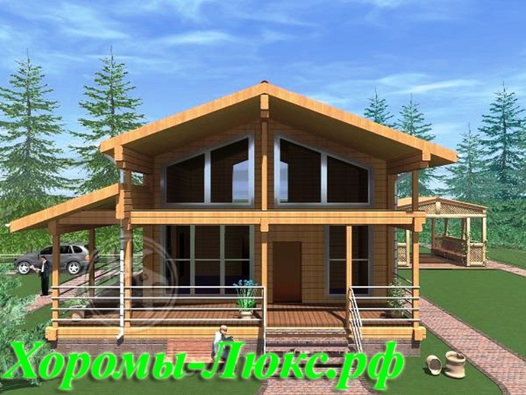 Проект деревянного дома из клееного бруса 14078